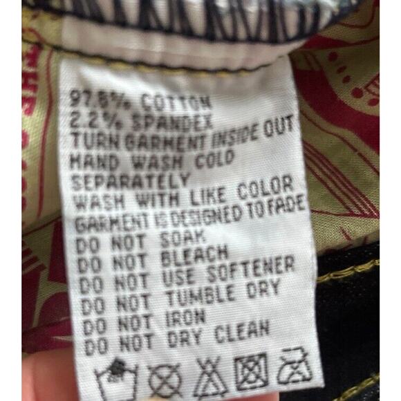 Tough Jeansmith USA Glamour Jeans Music Is Life Pearls Embroidered Low Rise - Picture 6 of 11